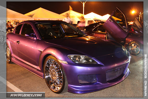 Newly repainted Rx8 on massive chrome rims