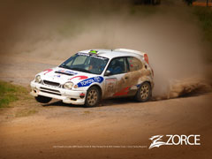 John Powell driving his ex-Carlos Sainz WRC Corolla at Rally Trinidad 2005.